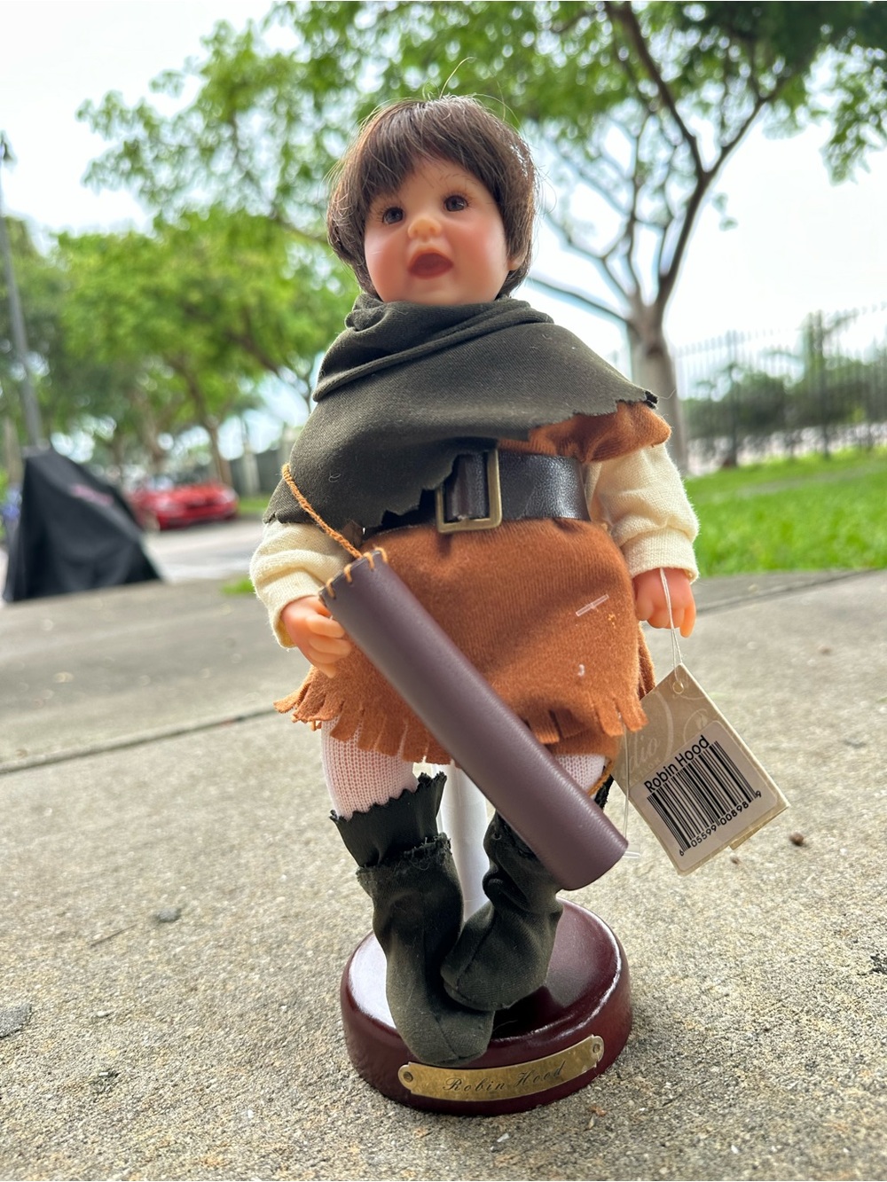 robin  Hood Collectible Doll in Green and Brown Outfit